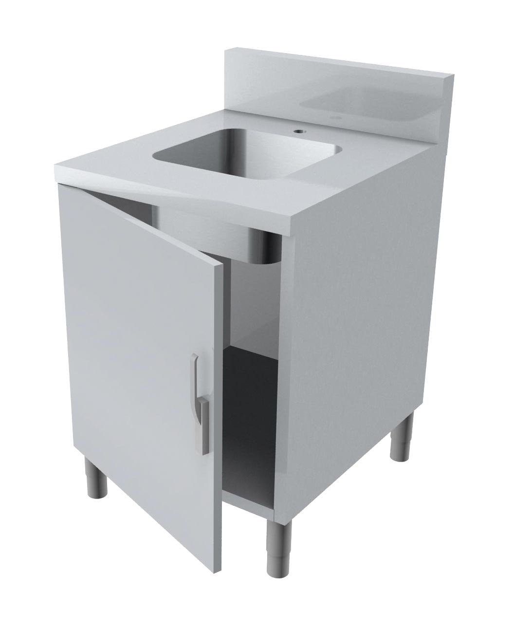 MEUBLE LAVE-MAINS + DOSSERET 150X50MM L2G MLMA68-PBL