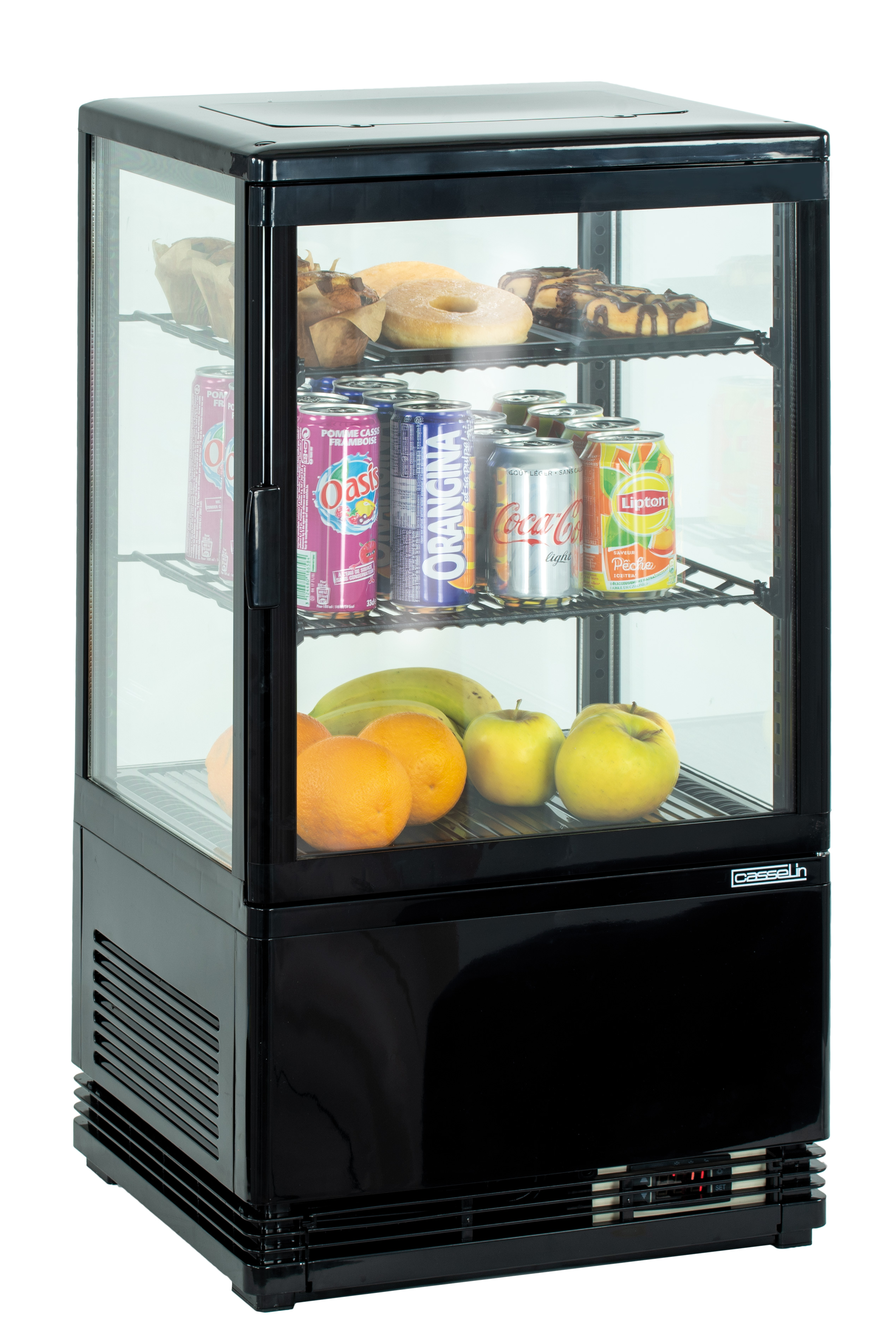 Mini vitrine réfrigérée positive 58L Noire CASSELIN-CVR58LN