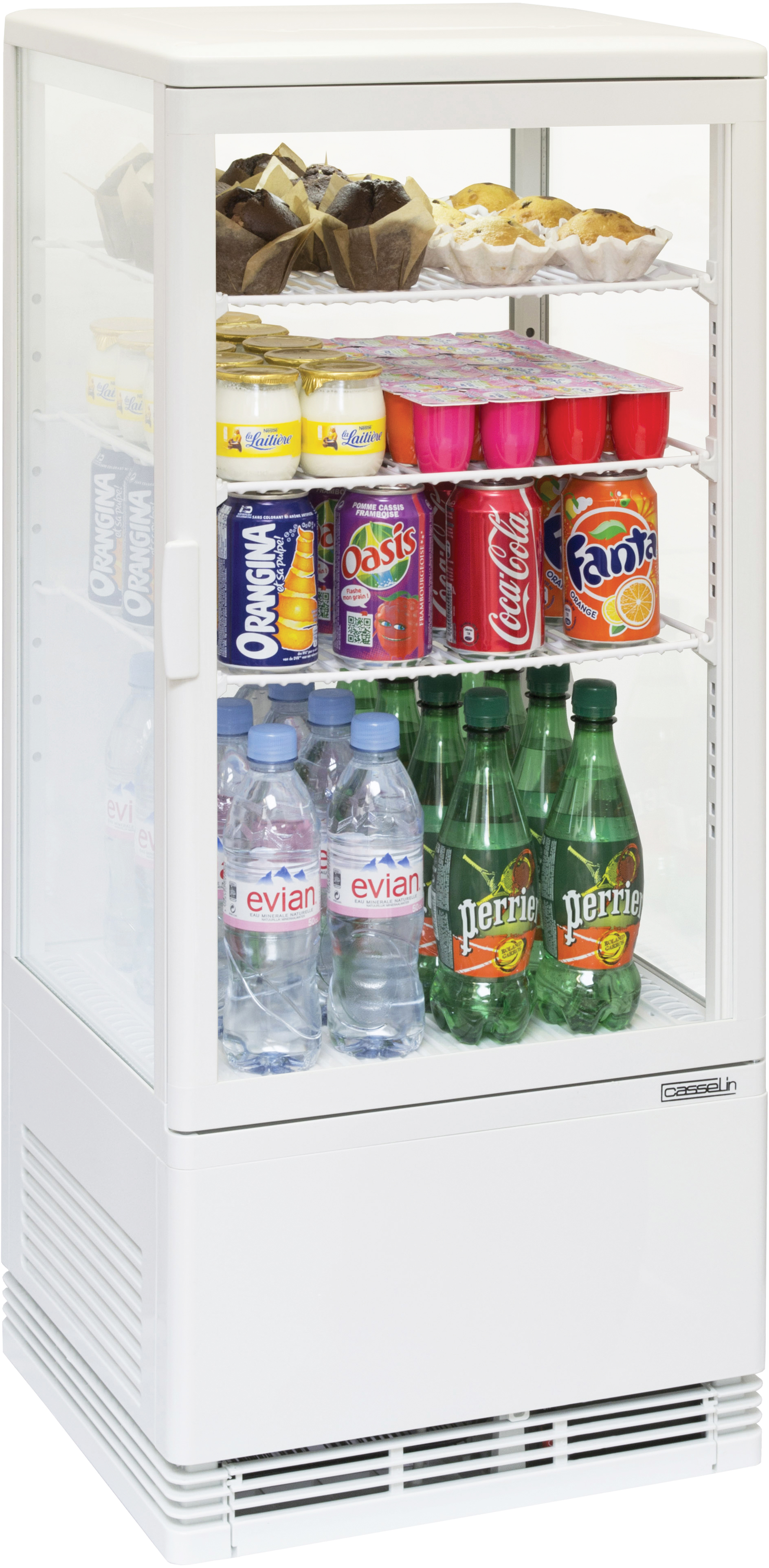 Mini vitrine réfrigérée positive 78L Blanche CASSELIN-CVR78LB