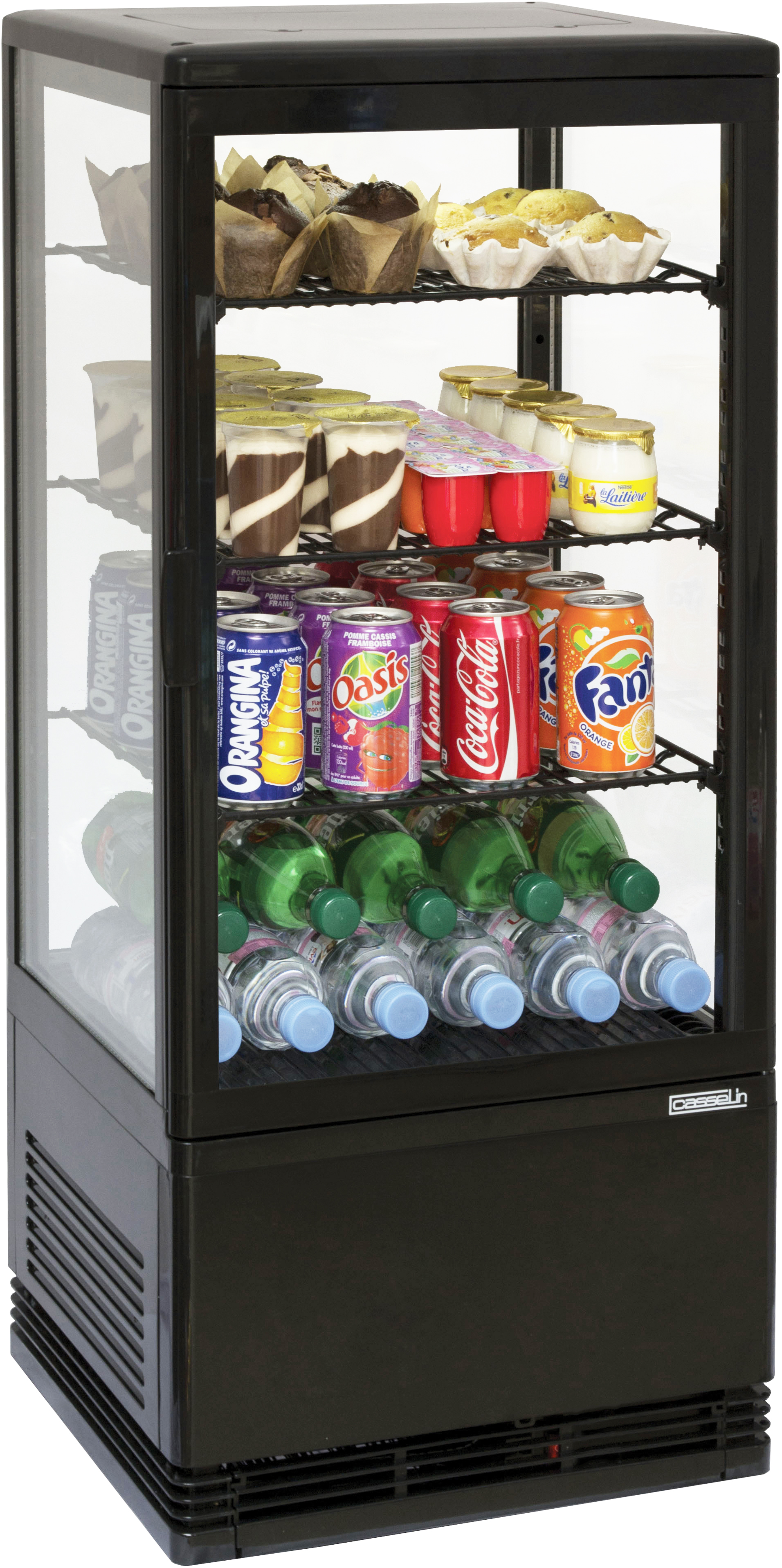 Mini vitrine réfrigérée positive 78L Noire CASSELIN-CVR78LN