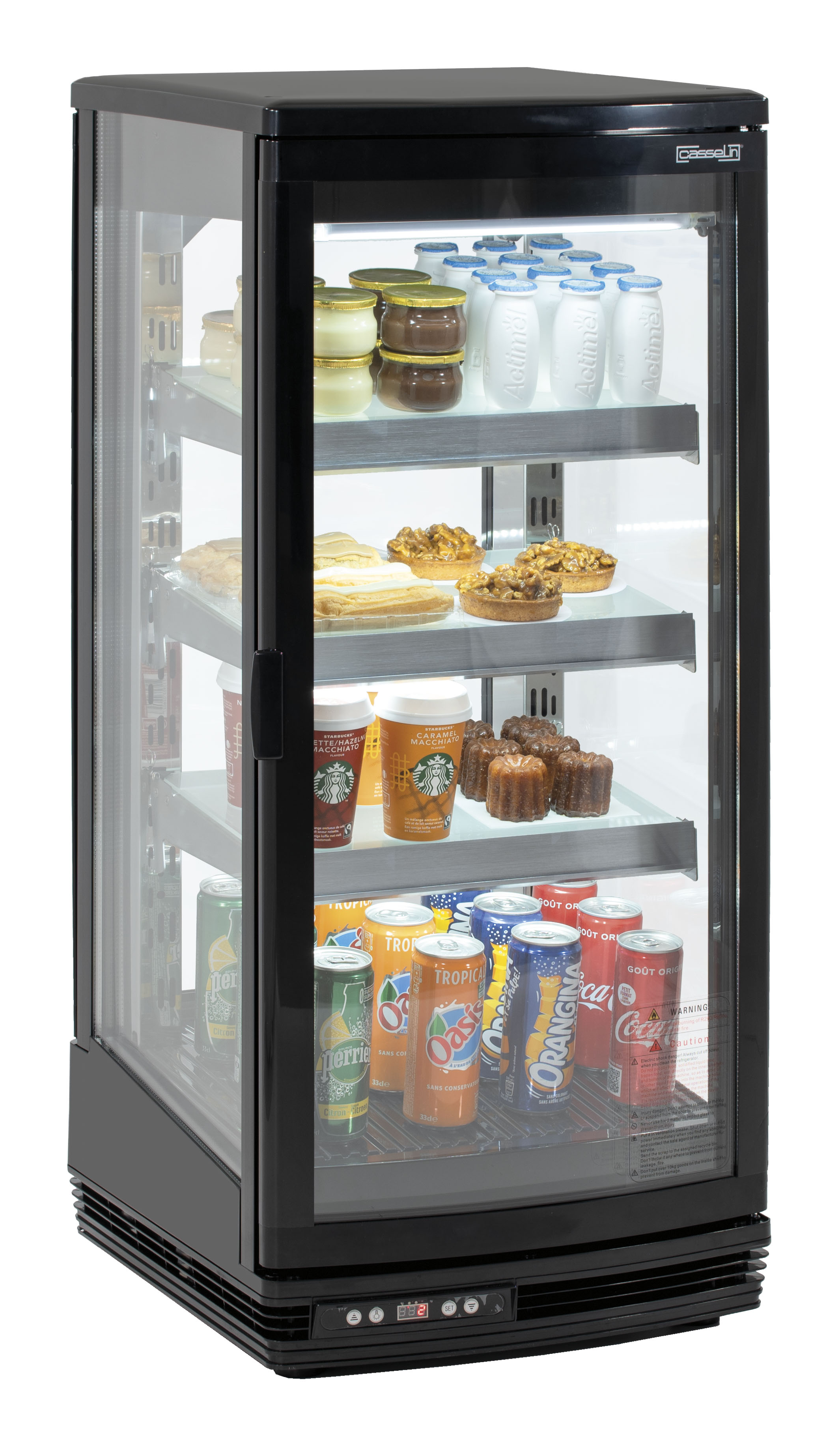 Mini vitrine réfrigérée 93 L Noire CASSELIN-CVR93L
