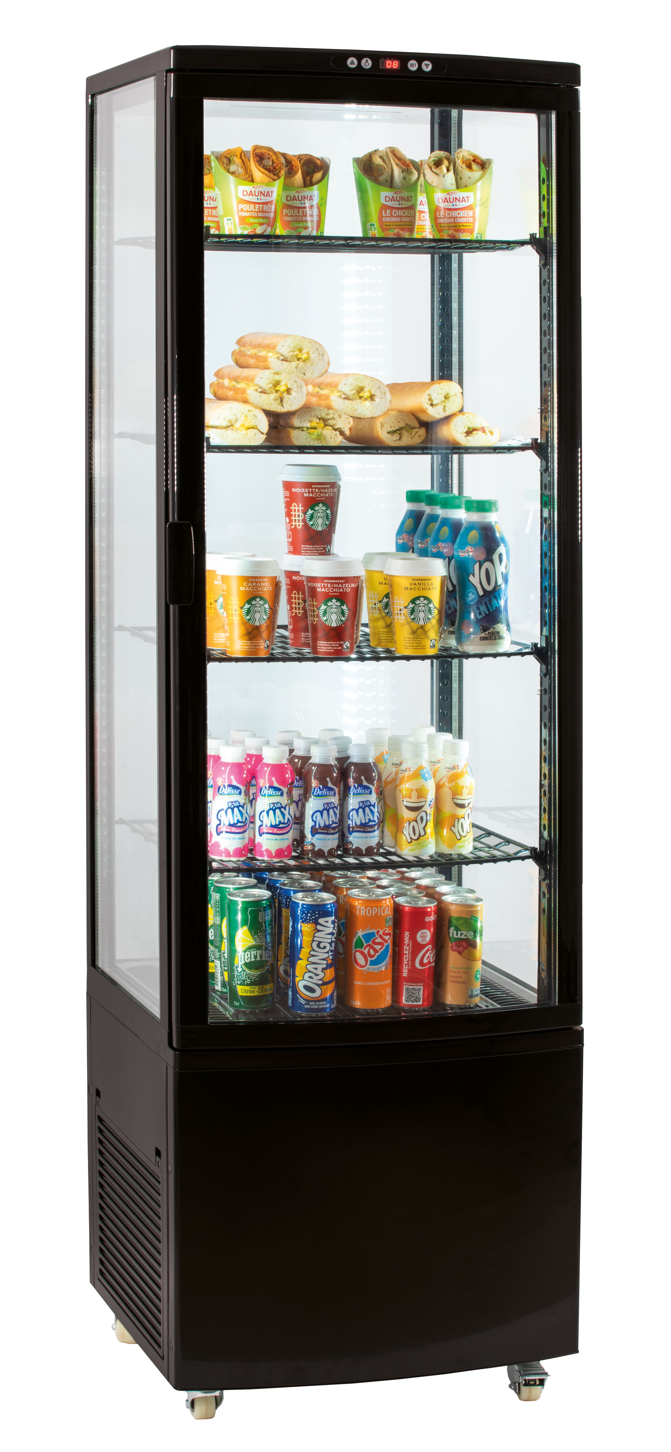 Vitrine réfrigérée positive 235L Noire CASSELIN-CVR235LN