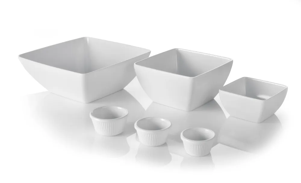 Saladier carré, HENDI, Blanc, 130x130x(H)65mm