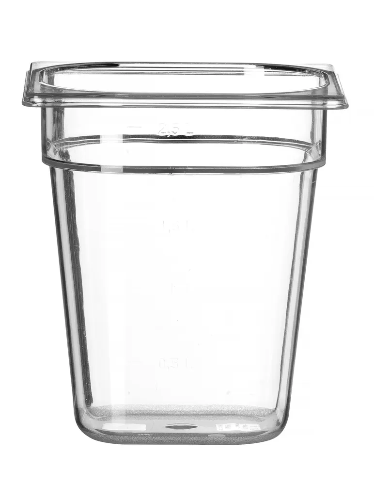 Bac Gastronorme 1/6, HENDI, Profi Line, GN 1/6, 2,4L, Transparent, 176x162x(H)150mm