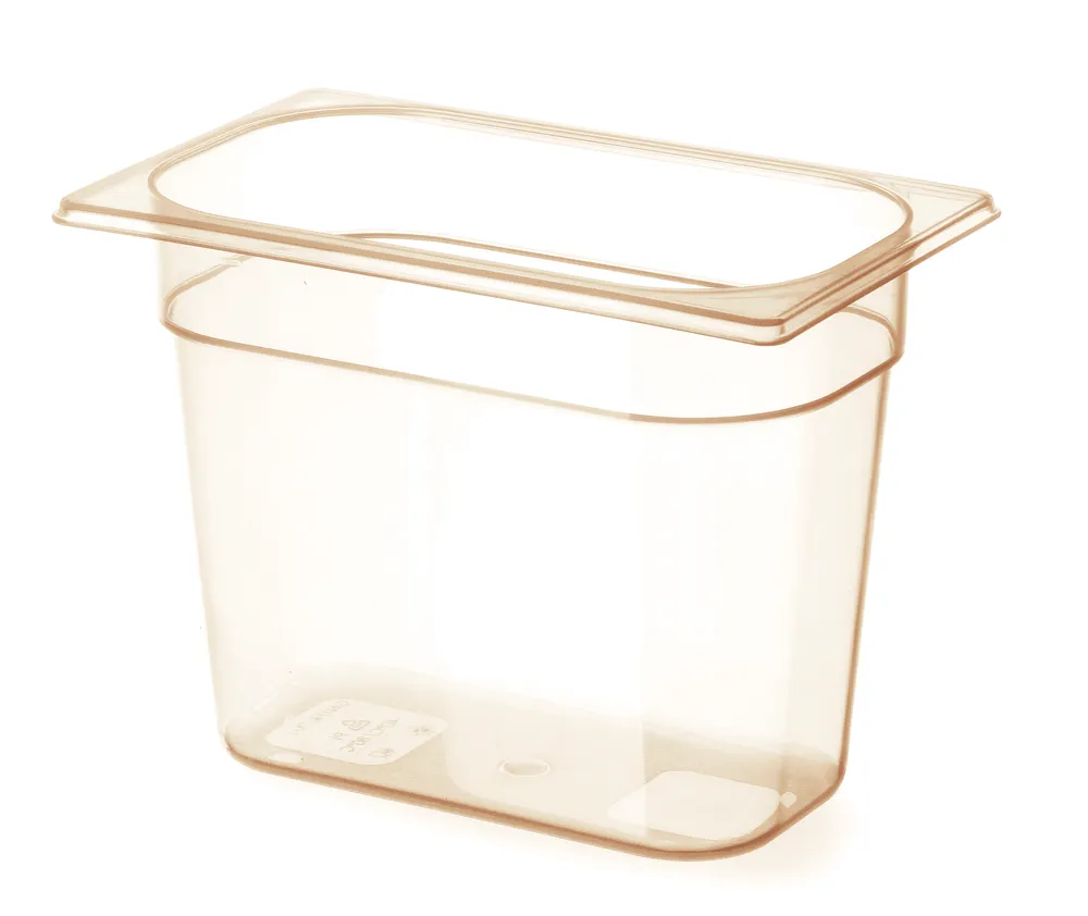 Bac gastronorme 1/4 résistant aux températures élevées, HENDI, GN 1/4, 2,6L, Transparent, 265x162x(H)100mm