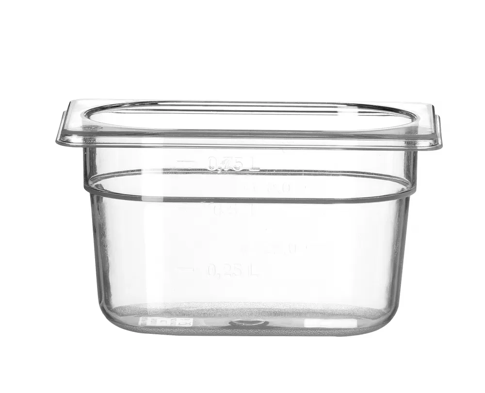 Bac Gastronorme 1/9, HENDI, Profi Line, GN 1/9, 0,6L, Transparent, 176x108x(H)65mm