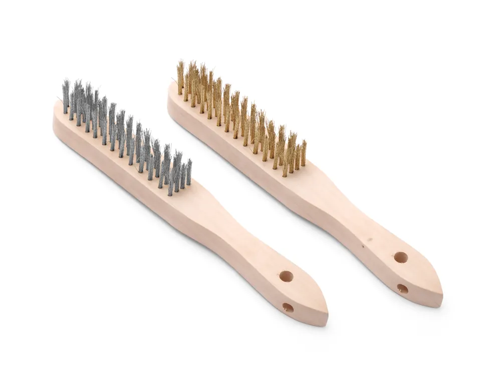 Set de brosses avec brins en laiton et en inox - 2 pièces HENDI 525555