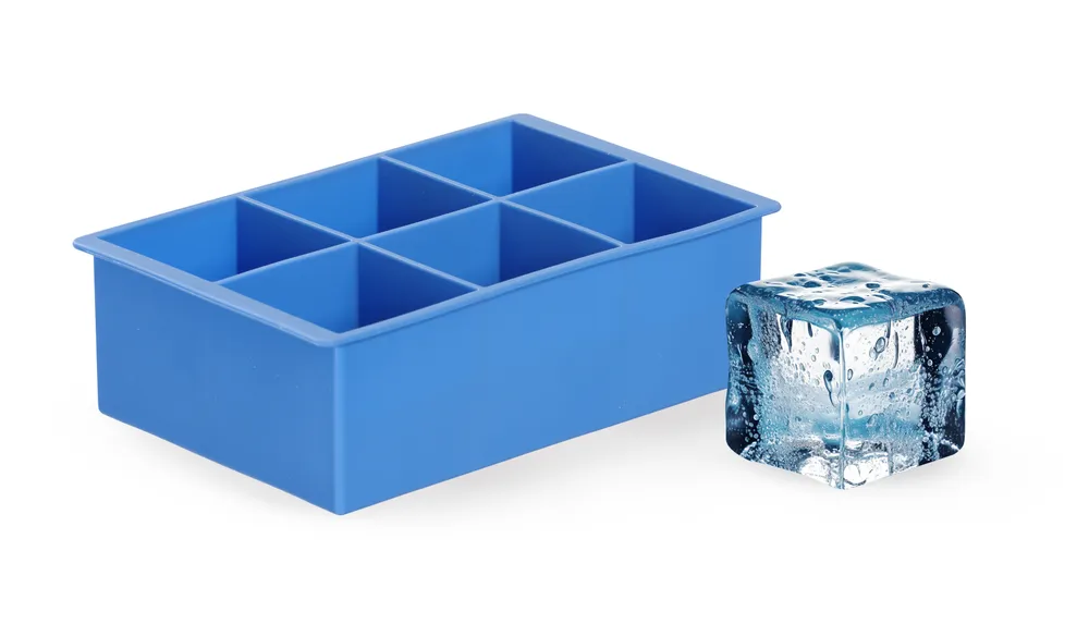 Moule à glaçons cube XL, BarUp, Bleu, 170x110x(H)52mm