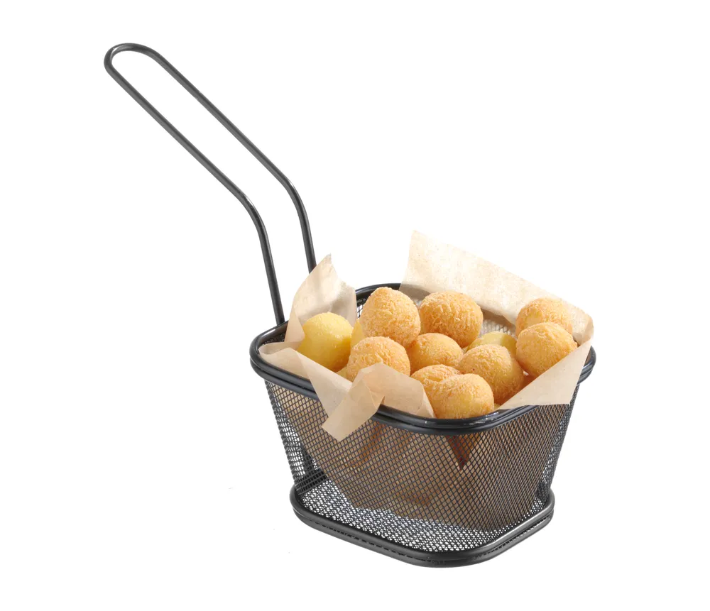 Paniers à frites miniatures empilables noirs HENDI 425671