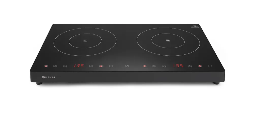 Plaque de cuisson à induction double Kitchen Line, HENDI, Kitchen Line, 230V/3500W, 608x405x(H)54mm