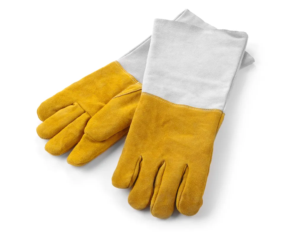 Gants barbecue en cuir résistants à la chaleur - 2 pièces, HENDI, 2 u., (L)460mm