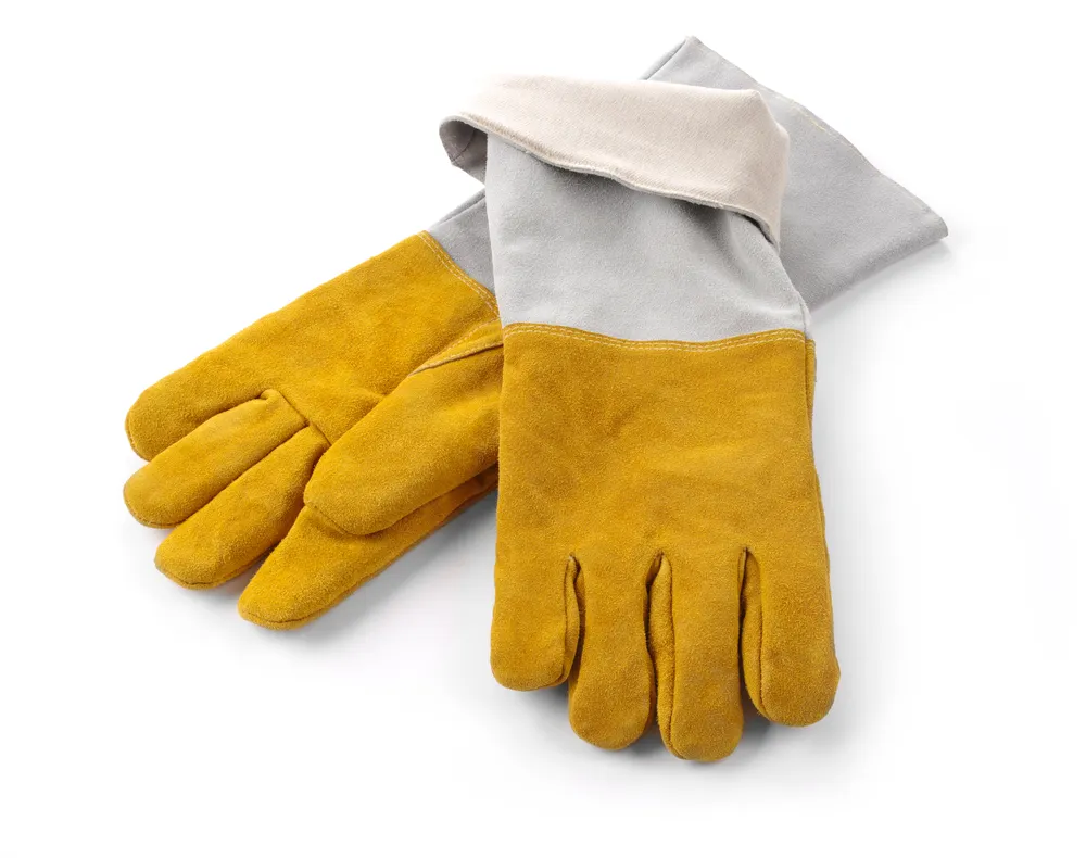 Gants barbecue en cuir résistants à la chaleur - 2 pièces HENDI 556689