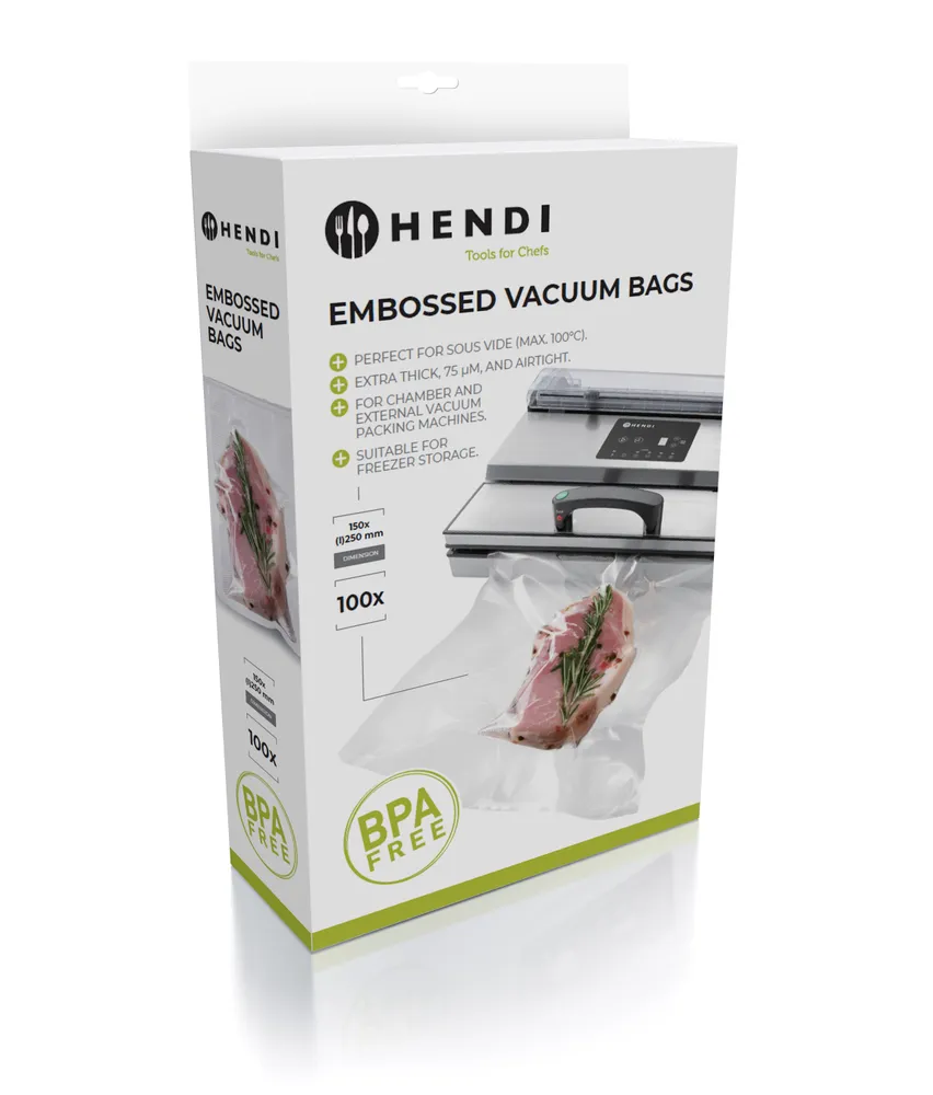 Sacs sous vide gaufrés, HENDI, 100 u., 250x350mm