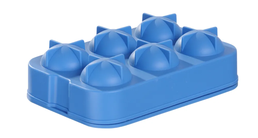 Moule à glaçons boule whisky, BarUp, Bleu, 180x125x(H)50mm