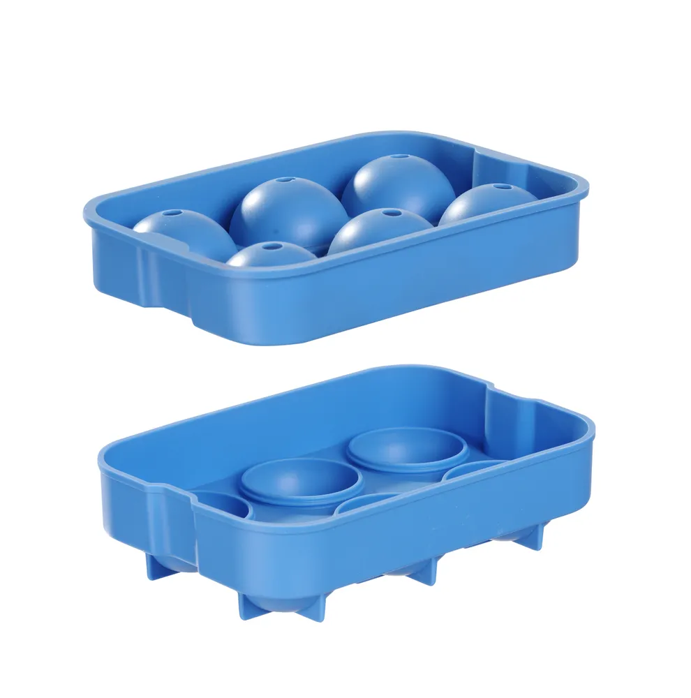 Moule à glaçons boule whisky, BarUp, Bleu, 180x125x(H)50mm