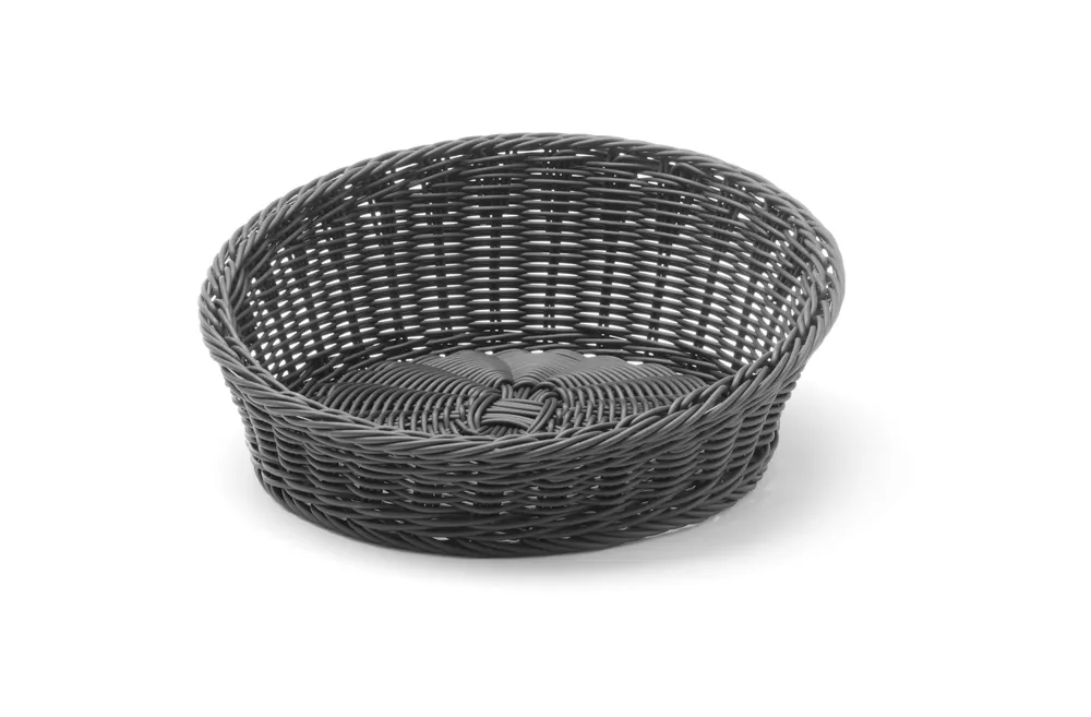 Corbeille à pain rond, HENDI, Noir, ⌀310x(H)120mm