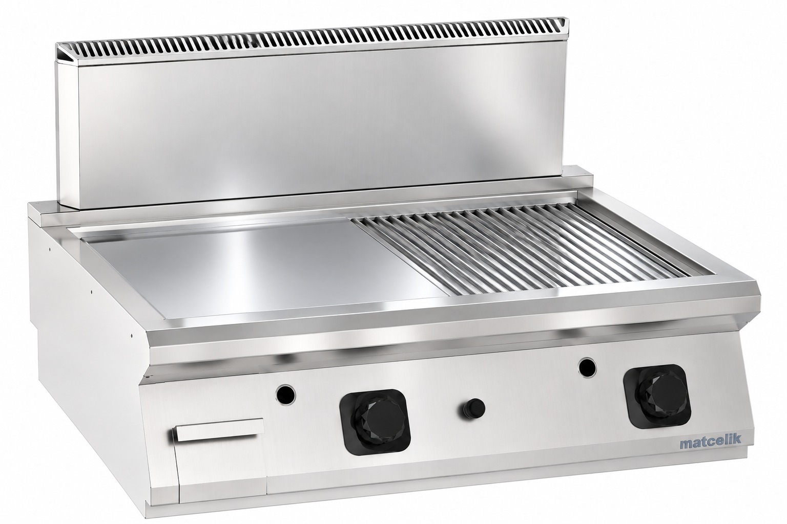 PLAQUE DE CUISSON À GAZ CHROMÉE SEMI-RAINURÉE – MATCELIK – 4012024