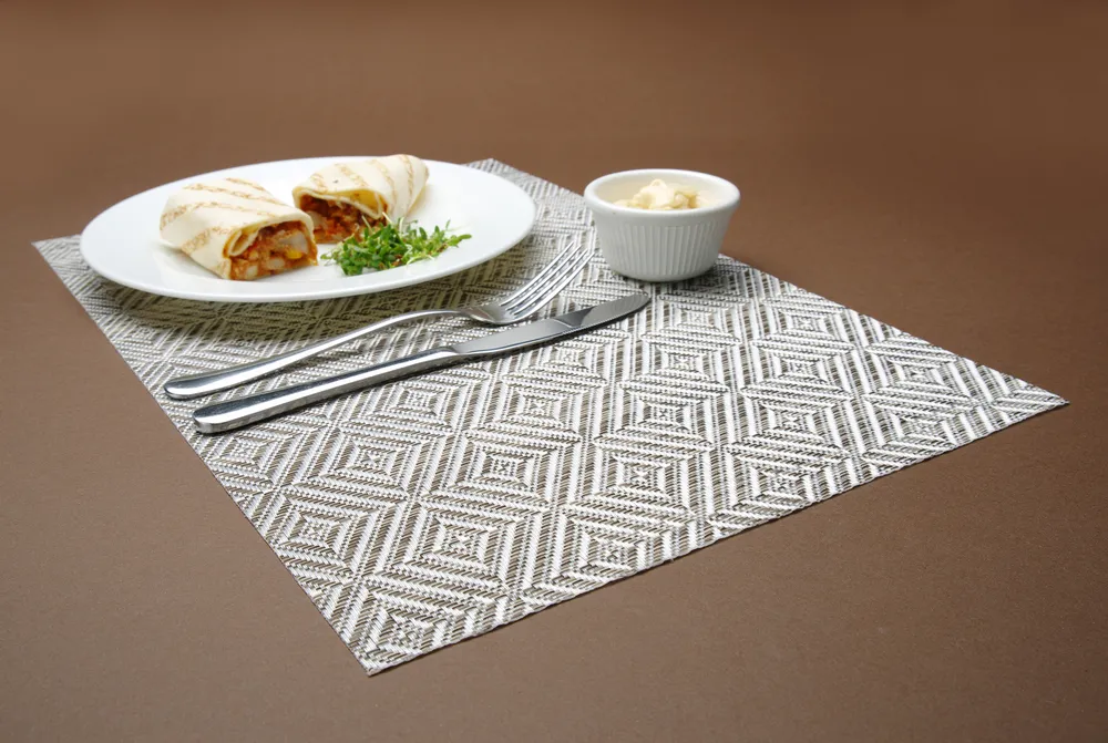 Set de table, motif géométrique - set, HENDI, Vert, 6 u., 450x300mm