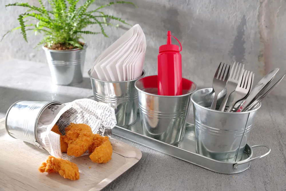 Plateau de service en mélamine avec imprimé bois AmerBox 508930