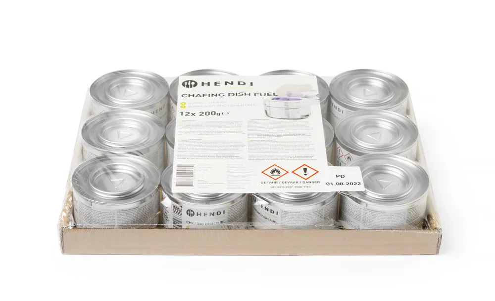 Pâte combustible pour chafing dish en boîte, HENDI, 12 u