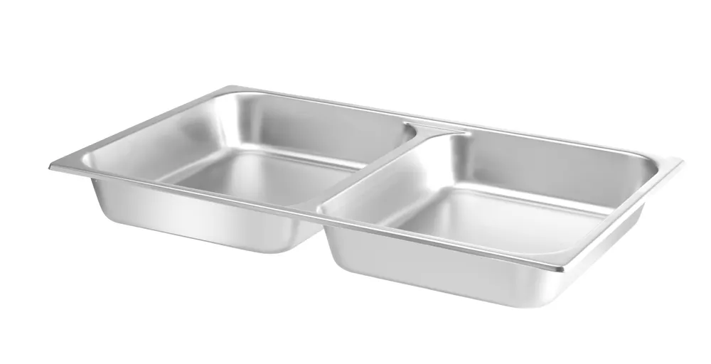 Bac GN 1/1 pour chafing dish avec 2 compartiments HENDI 470190