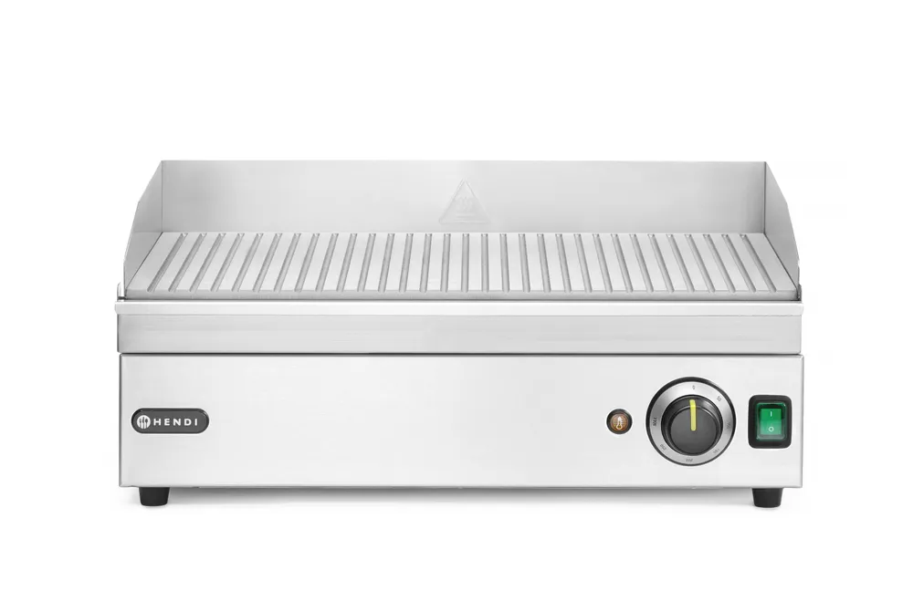 Grill rainuré, HENDI, Kitchen Line, 220-240V/2400W, 527x404x(H)233mm