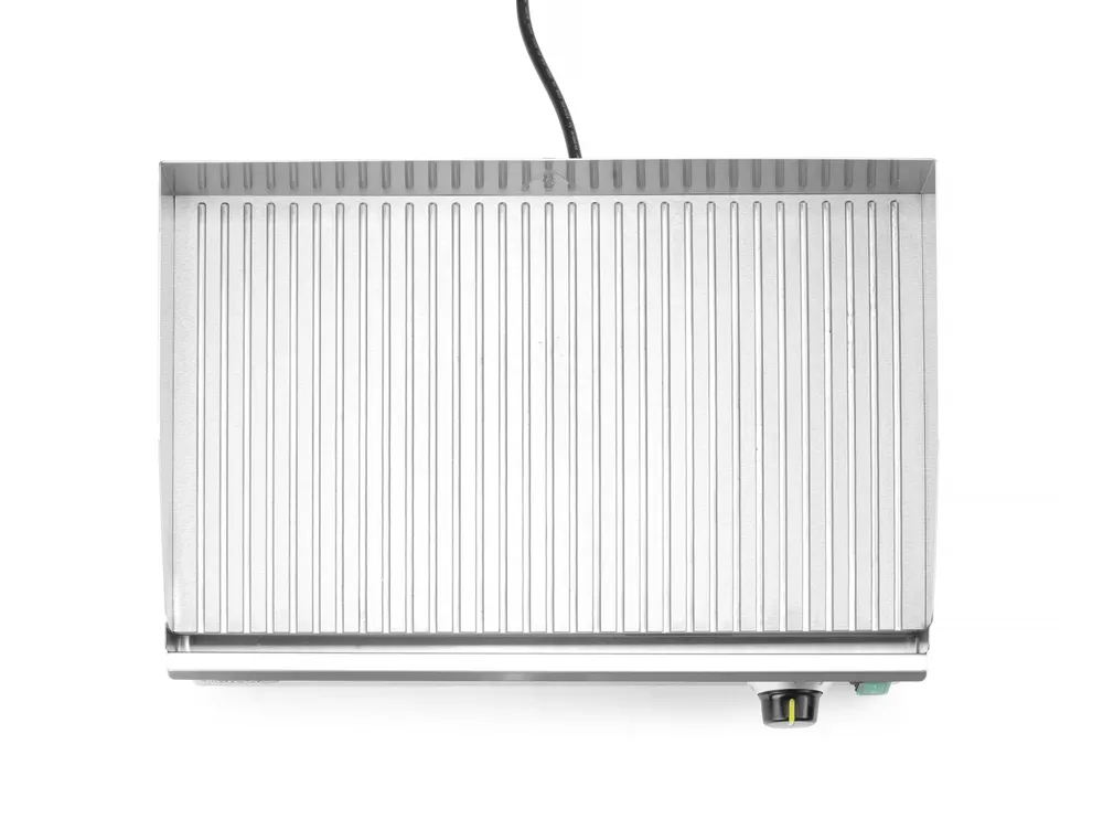 Grill rainuré, HENDI, Kitchen Line, 220-240V/2400W, 527x404x(H)233mm