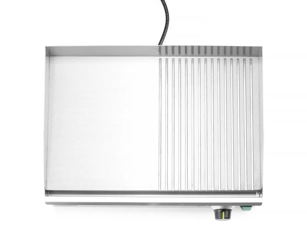 Grill - moitié rainuré, HENDI, Kitchen Line, 220-240V/2400W, 527x404x(H)233mm