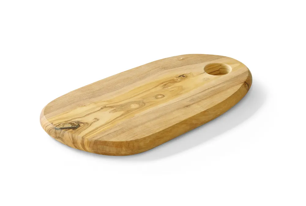 Plateau à fromage avec trou en bois d'olivier, HENDI, 350x210x(H)18mm