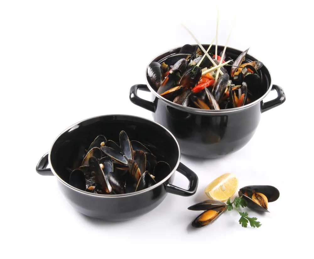 Cocotte à moules émaillée - avec couvercle HENDI 625101