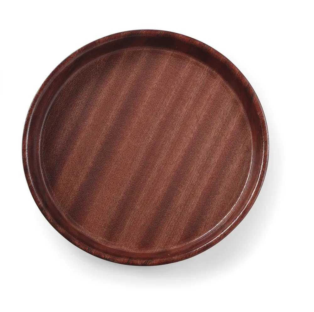 Plateau woodform, HENDI, Acajou, ⌀360x(H)30mm
