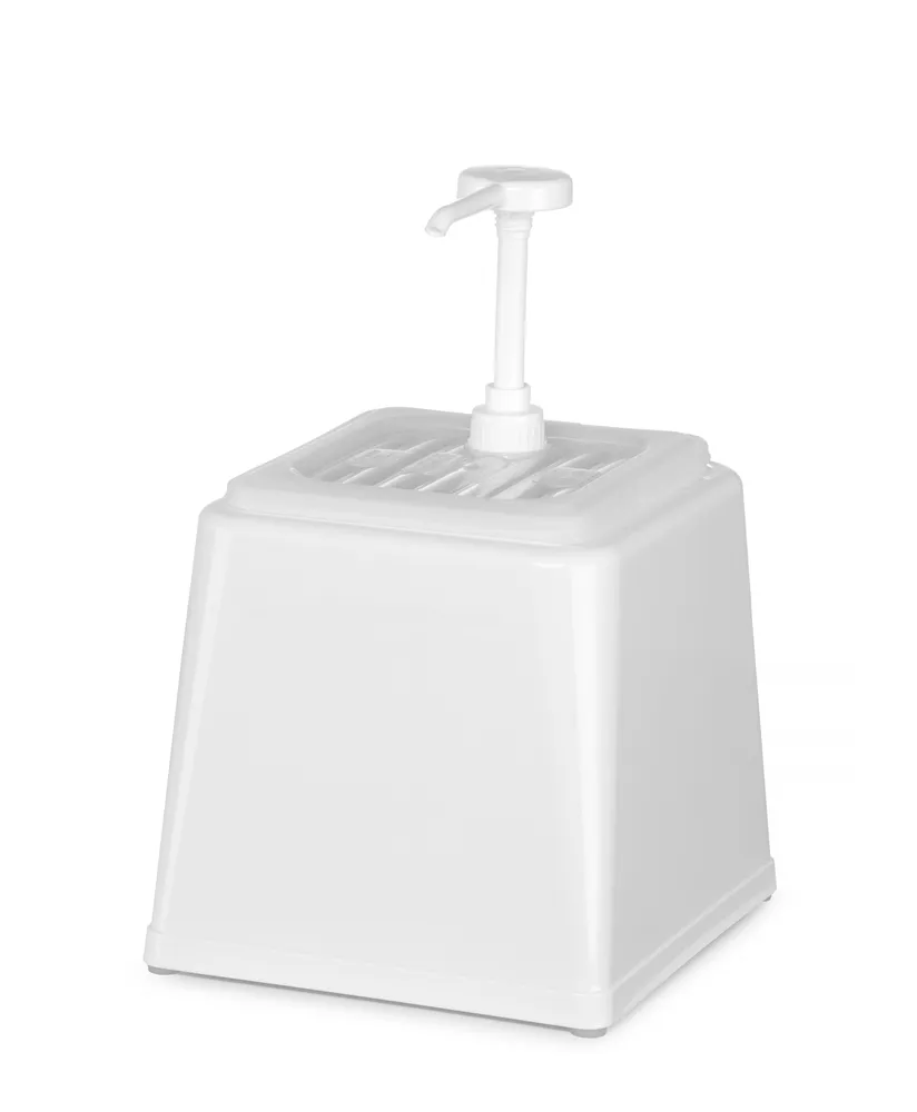 Distributeur de sauces avec pompe, HENDI, 2,5L, Blanc, 230x210x(H)327mm