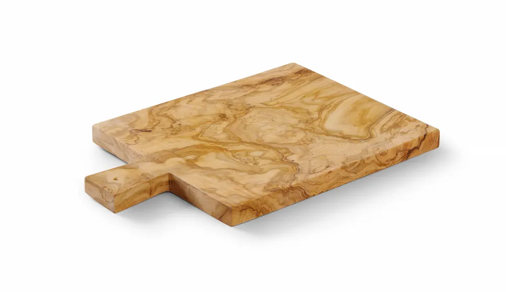 Planche à servir en bois d'olivier, HENDI, 340x230x(H)22mm