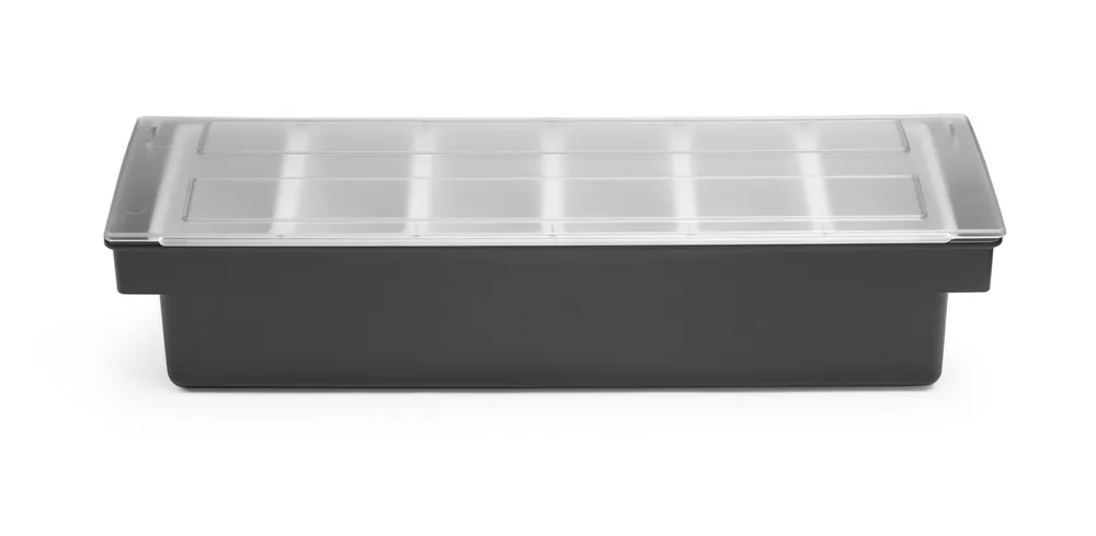 Boîte à ingrédients - 6 bacs, BarUp, 480x150x(H)100mm