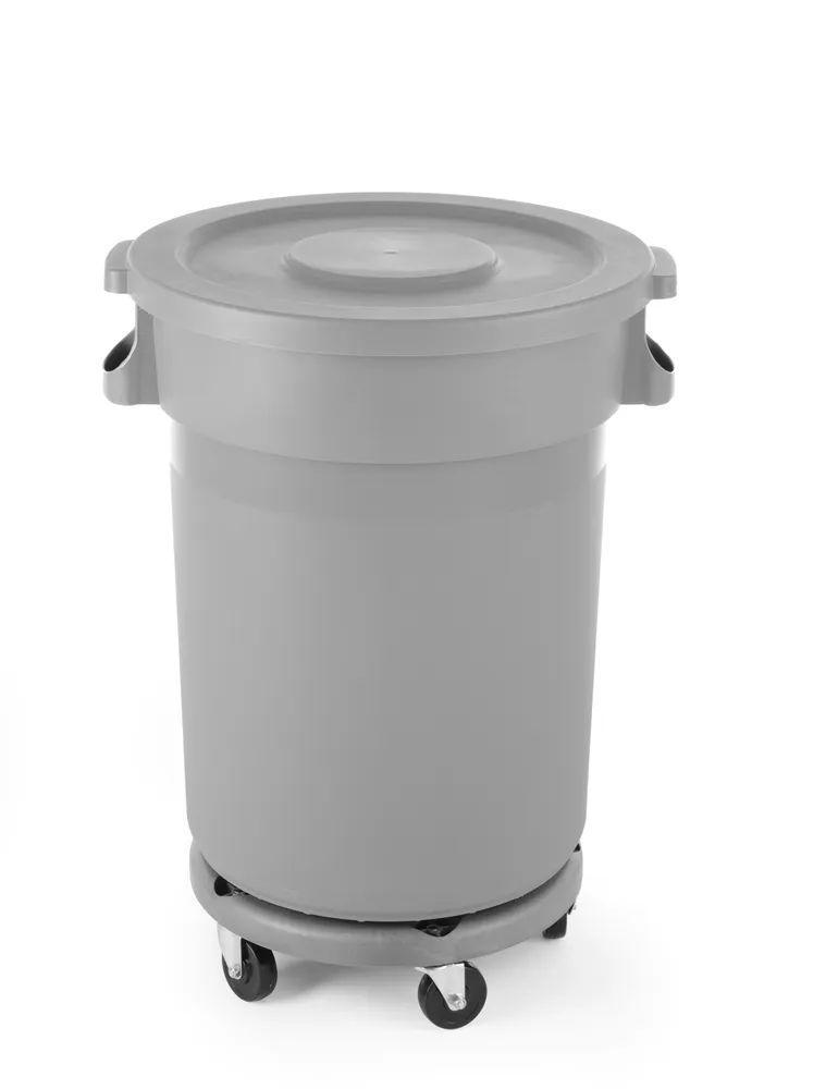 Trolley pour poubelle ronde, AmerBox, s’installe sur 691038, Gris clair, ⌀455x(H)165mm