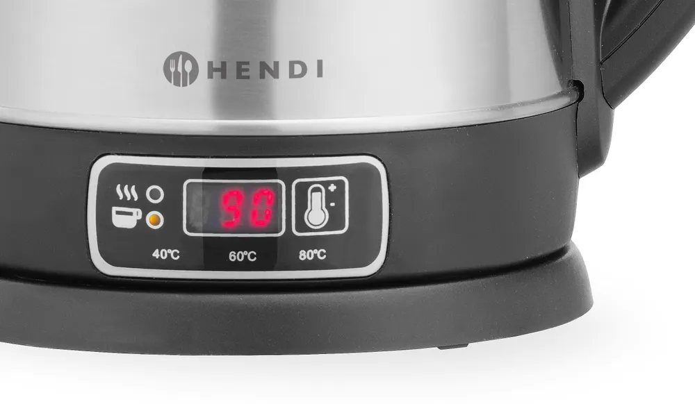 Bouilloire électrique sans fil avec réglage de la température HENDI 209943