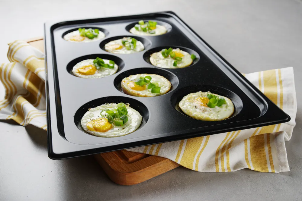 Plateau pour œufs, avec revêtement antiadhésif CONVECTOMAT EGGPLATE, HENDI, GN 1/1, Noir, 530x325x(H)26mm