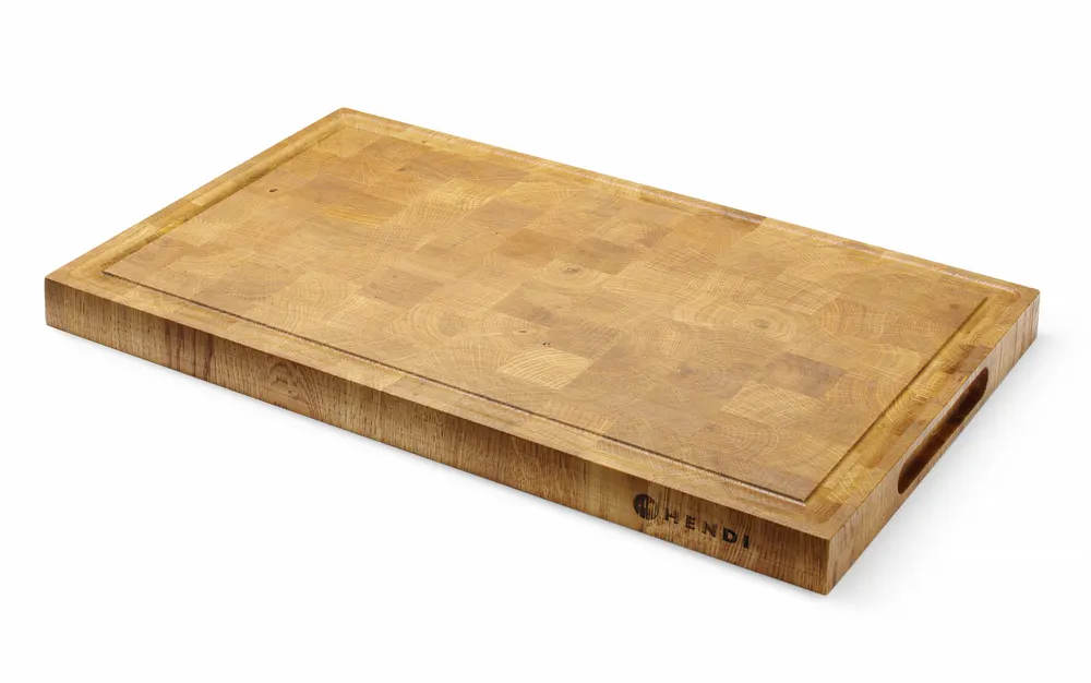 Planche de présentation en chêne, bois de bout HENDI 505458