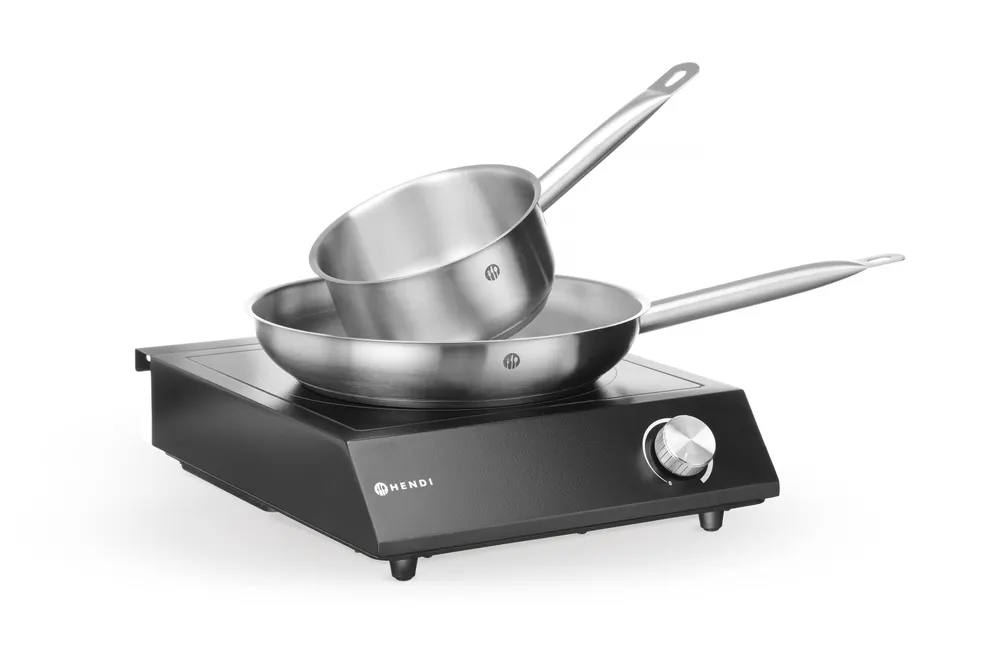 Set : Plaque de cuisson à induction 3500W + casserole + poêle HENDI 239889