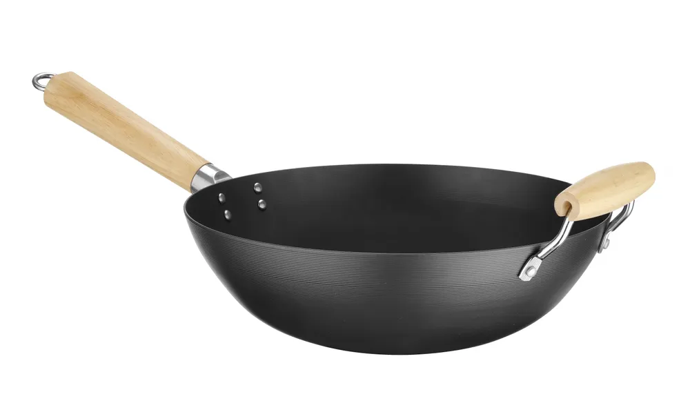 Wok avec manche en bois, HENDI, ⌀324x565mm