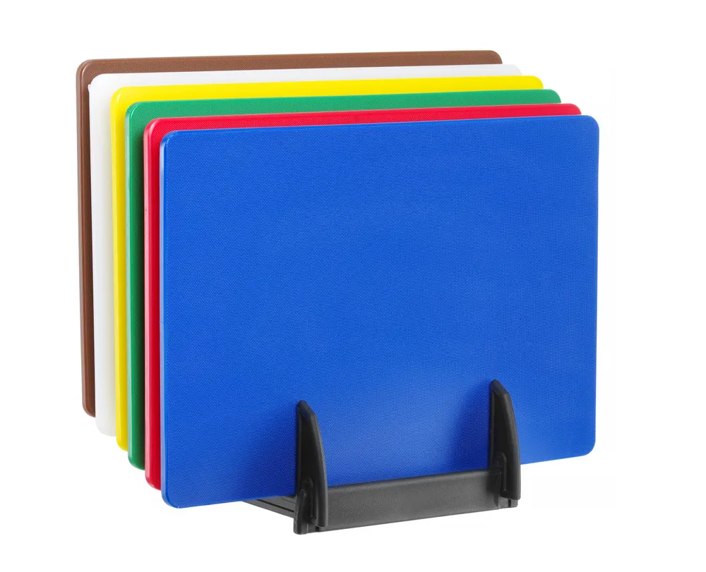 Set de 6 planches à découper HACCP avec rack HENDI 825686