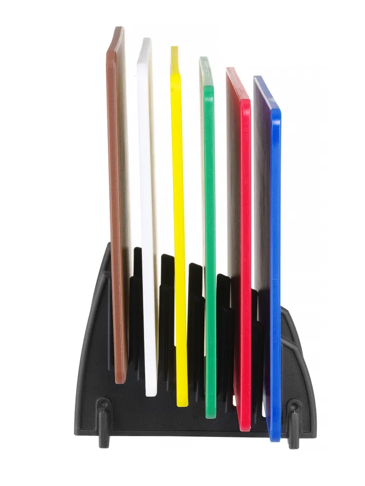 Set de 6 planches à découper HACCP avec rack HENDI 825686