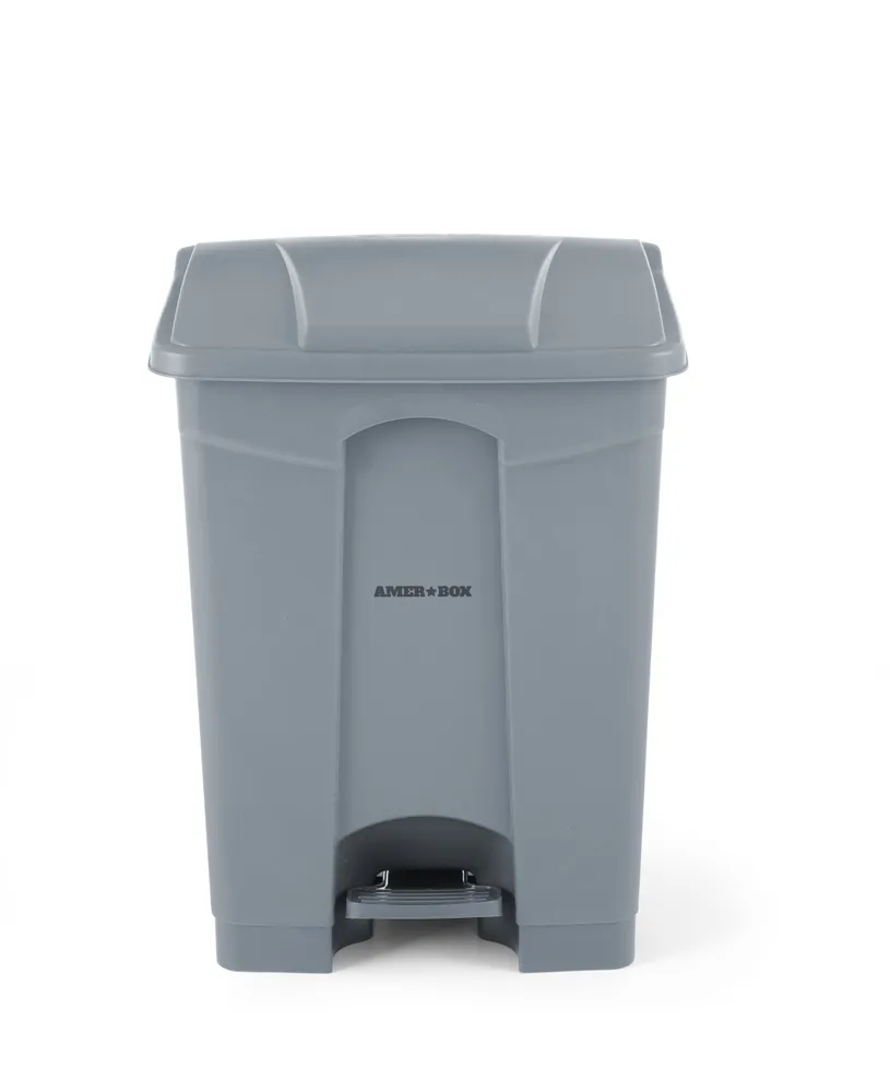 Poubelle à pédale, AmerBox, 68L, Gris clair, 490x410x(H)660mm
