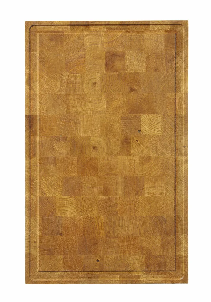 Planche de présentation en chêne, bois de bout, HENDI, 530x325x(H)35mm