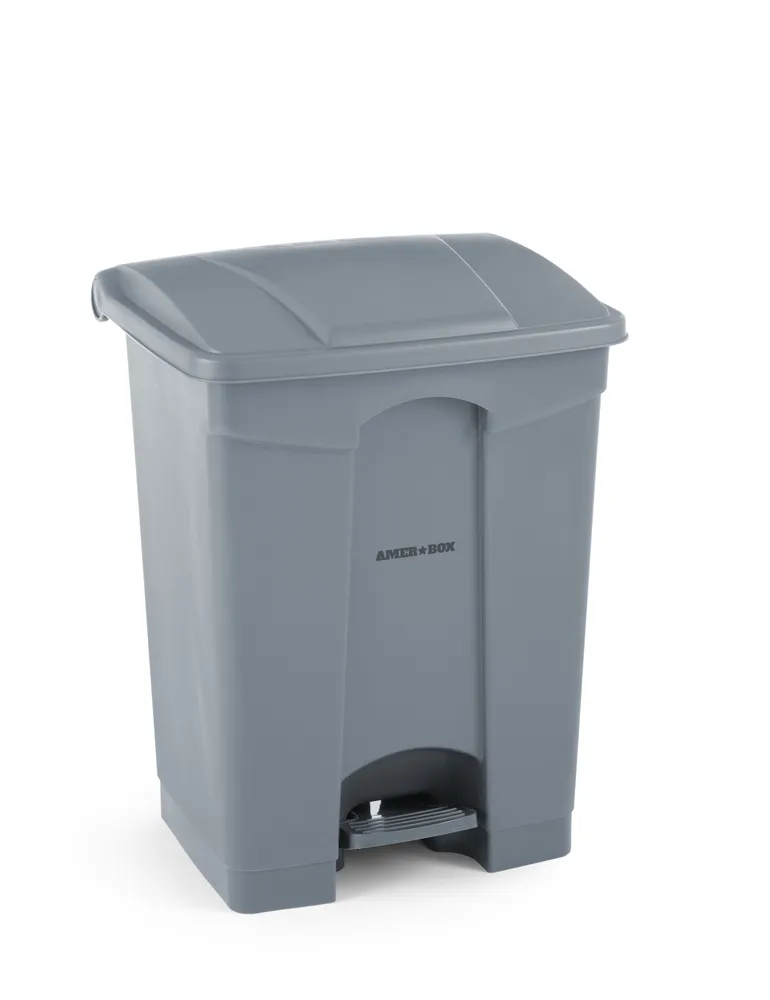 Poubelle à pédale, AmerBox, 87L, Gris clair, 500x410x(H)815mm