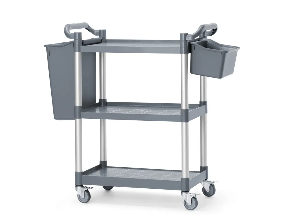 Chariot de service en polypropylène - 3 étagères, petit AmerBox 810200