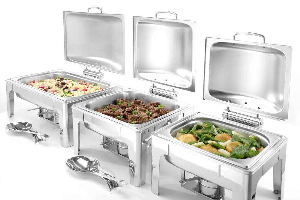 Chafing dish GN 2/3 finition satiné, HENDI, Profi Line, 6L, 395x430x(H)290mm
