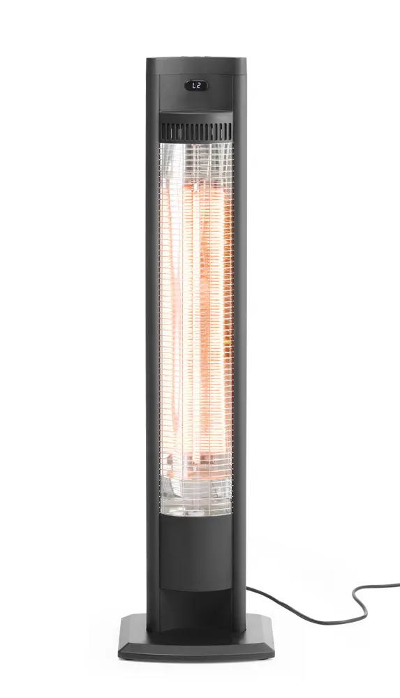 Chauffage de terrasse infrarouge Tornado, HENDI, Noir, 230V/2000W, 210x270x(H)1060mm