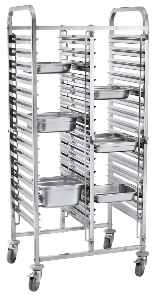 Chariot porte-plateaux double - 30 x GN 1/1, HENDI, 798x610x(H)1710mm