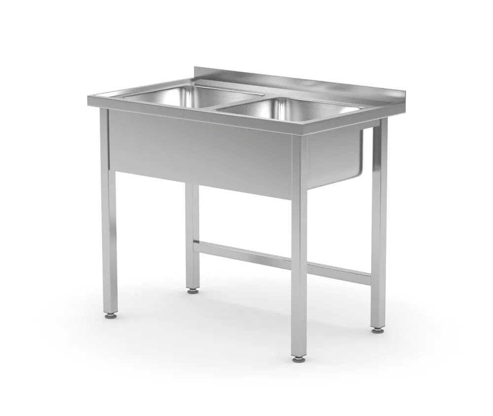 Table avec 2 éviers – soudée HENDI 815007